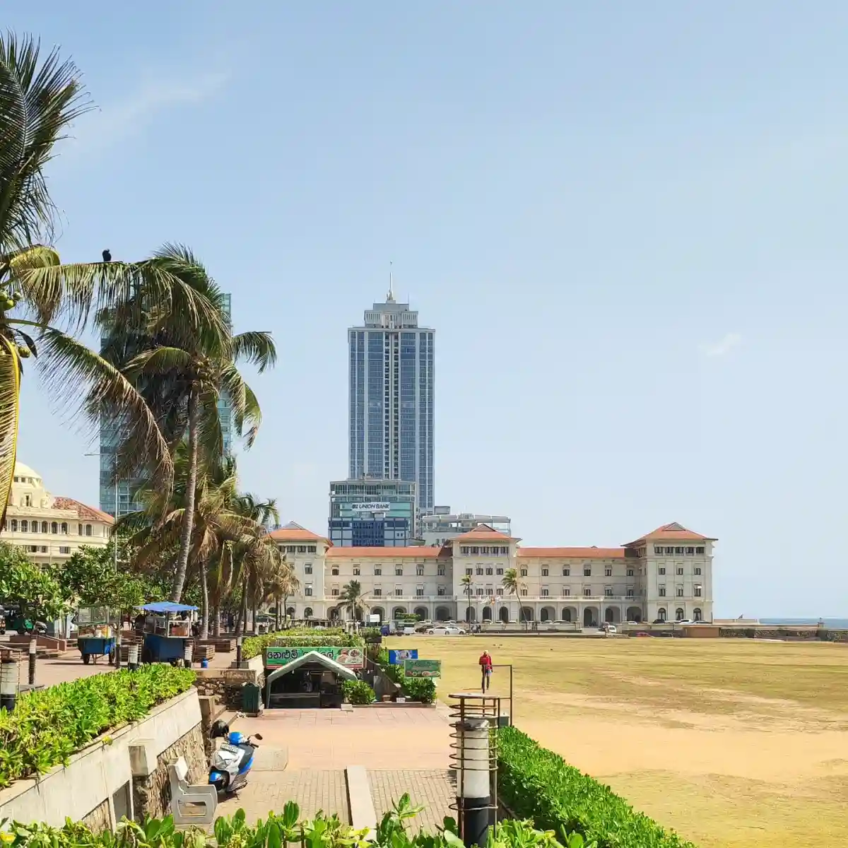 Galle Face Green promenade and Colombo skyline, Sri Lanka