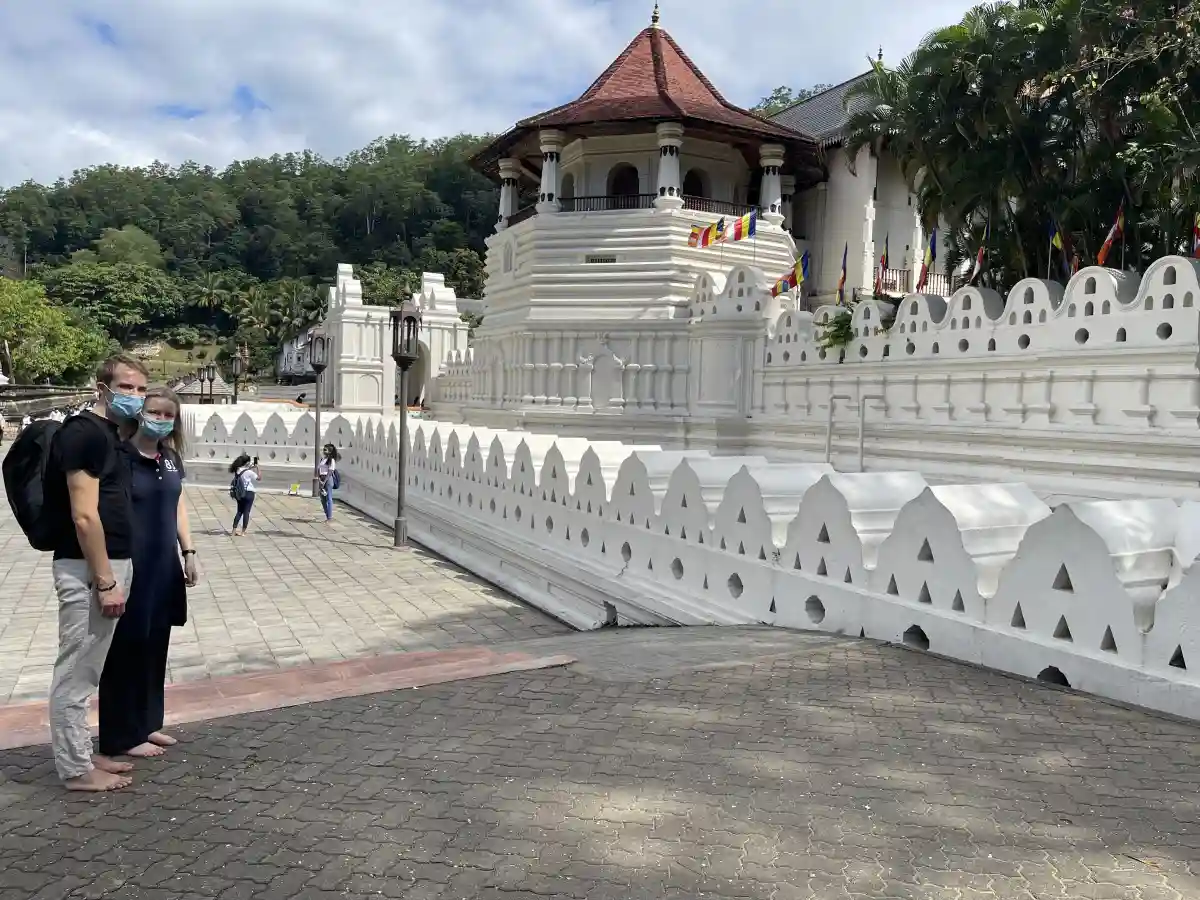 Historic Temple of the Tooth complex in Kandy, Sri Lanka